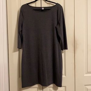 Old Navy Gray 3/4 Sleeve Dress size L